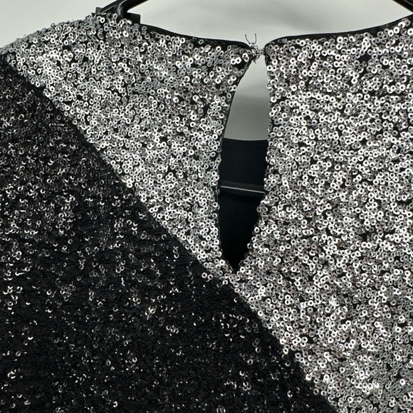 EXPRESS New Color Block Sequin Thong Bodysuit size XS $99 - Picture 4 of 5